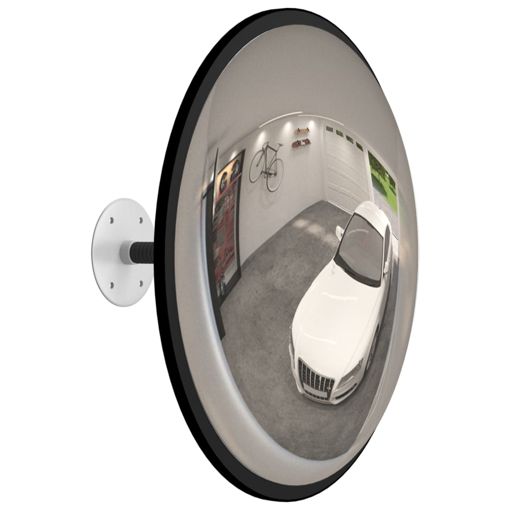 vidaXL Indoor Traffic Mirror 30 cm Acrylic Black