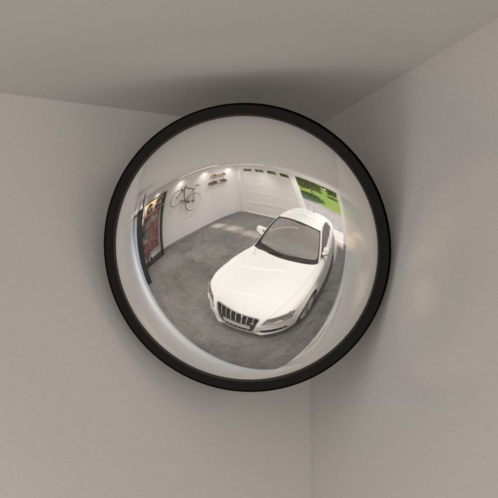 vidaXL Indoor Traffic Mirror 30 cm Acrylic Black