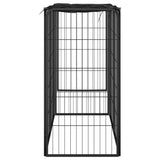 vidaXL Dog Kennel 6 Panels 50 x 100 cm Powder-Coated Steel Black