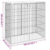 vidaXL Dog Kennel 6 Panels 50 x 100 cm Powder-Coated Steel Black