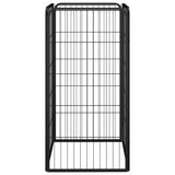 vidaXL Dog Kennel 4 Panels 50x100 cm Powder-Coated Steel Black