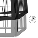vidaXL Dog Kennel 4 Panels 50x100 cm Powder-Coated Steel Black
