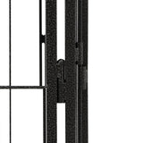 vidaXL Hondenkennel 4 panelen 100x50 cm gepoedercoat staal zwart