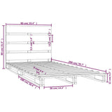 vidaXL Bedframe zonder matras massief grenenhout 90x200 cm