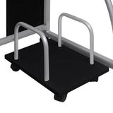 vidaXL Computerbureau 110x52x88,5 cm bewerkt hout zwart