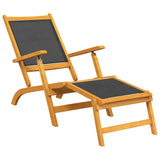 vidaXL Terrasstoelen 2 st massief acaciahout en textileen