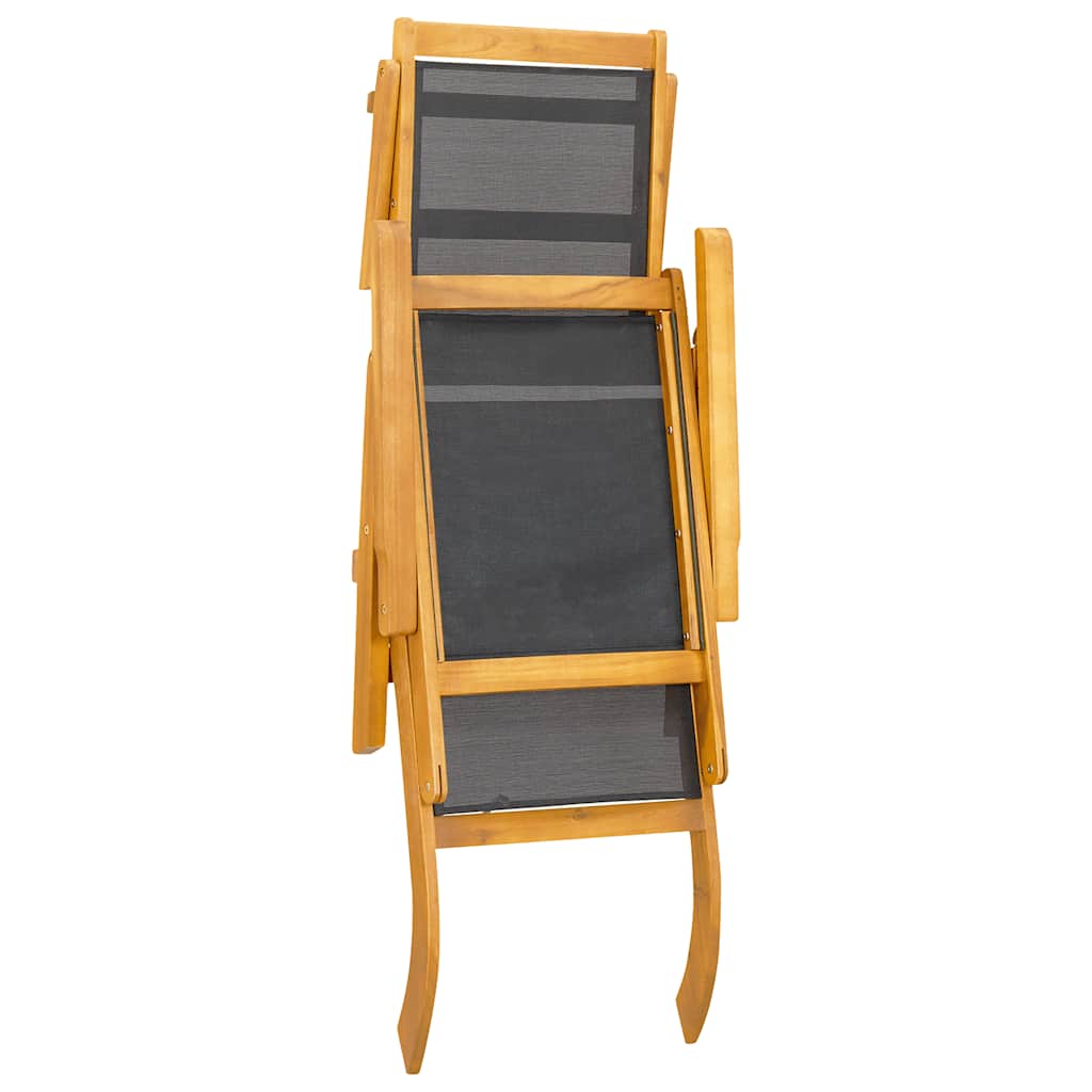 vidaXL Terrasstoelen 2 st massief acaciahout en textileen