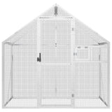vidaXL Aviary 179x100x185 cm aluminium silver