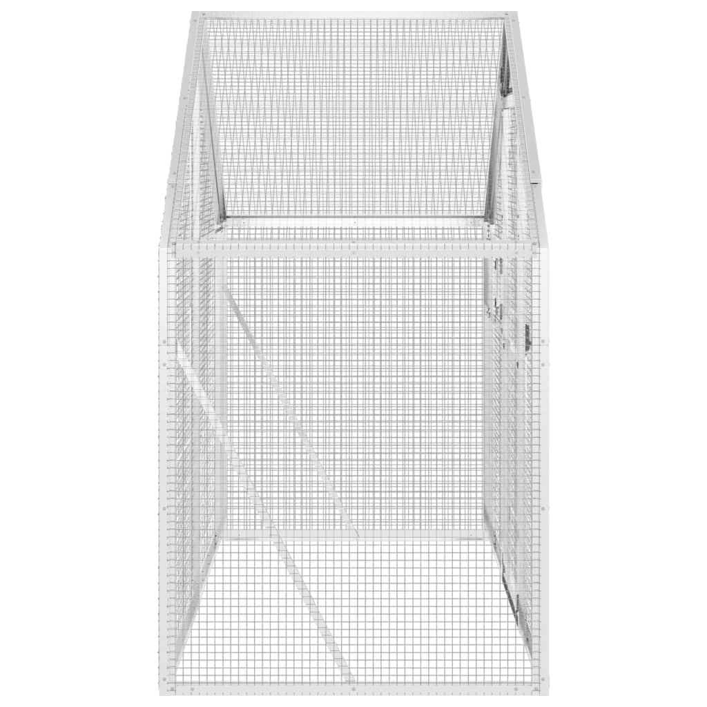 vidaXL Aviary 179x100x185 cm aluminium silver