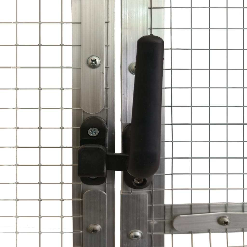 vidaXL Aviary 179x100x185 cm aluminium silver