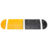 vidaXL Speed Bump 129x32.5x4 cm Rubber Yellow and Black