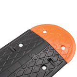 vidaXL Speed Bump 129x32.5x4 cm Rubber Yellow and Black