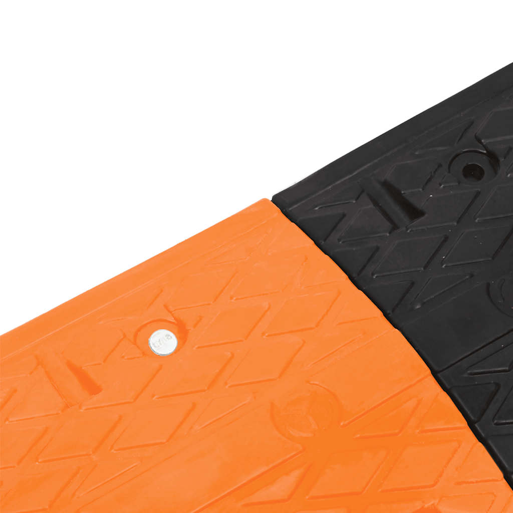 vidaXL Verkeersdrempel 97x32,5x4 rubber geel en zwart