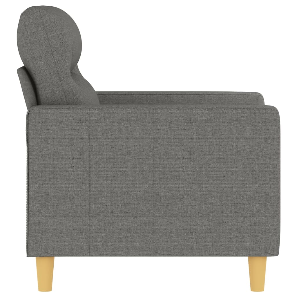 vidaXL Armchair 60 cm Fabric Light Gray