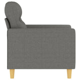 vidaXL Armchair 60 cm Fabric Light Gray