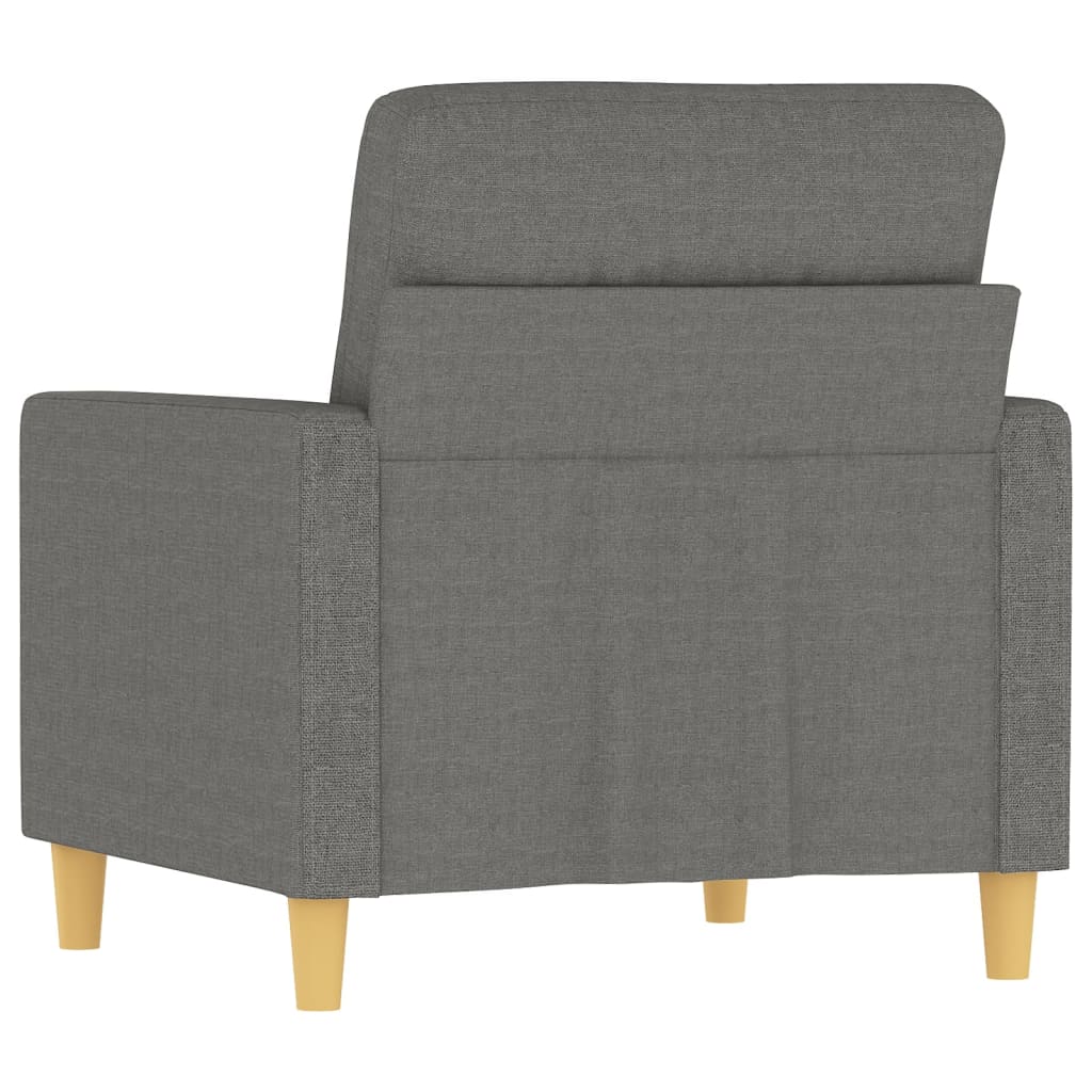 vidaXL Armchair 60 cm Fabric Light Gray
