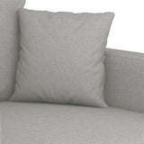 vidaXL Driezitsbank 210 cm stof lichtgrijs