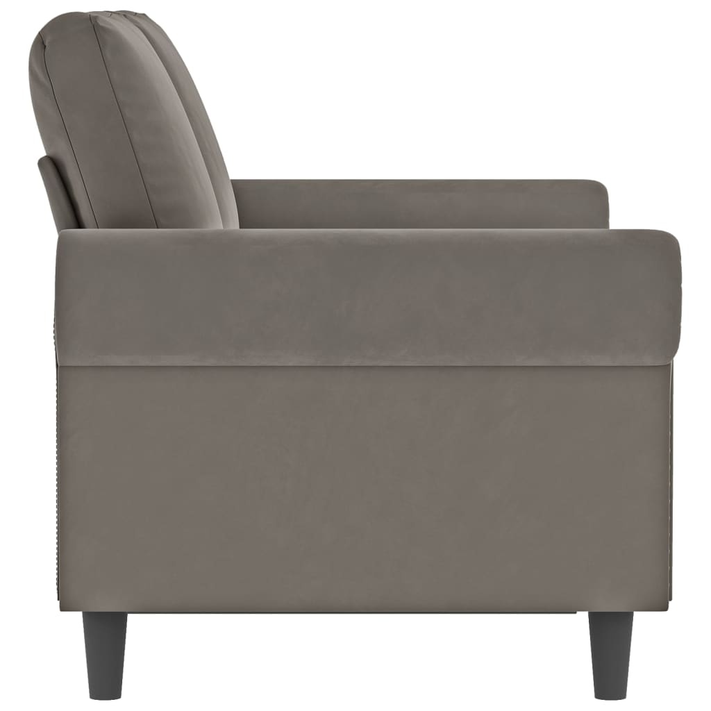 vidaXL Fauteuil 60 cm fluweel lichtgrijs