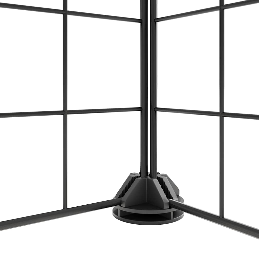 vidaXL Huisdierenkooi met 8 panelen 35x35 cm staal zwart