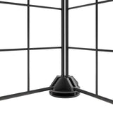 vidaXL Huisdierenkooi met 8 panelen 35x35 cm staal zwart