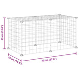 vidaXL Huisdierenkooi met 8 panelen 35x35 cm staal zwart