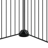 vidaXL Pet Cage with Door 20 Panels 35x35 cm Steel Black