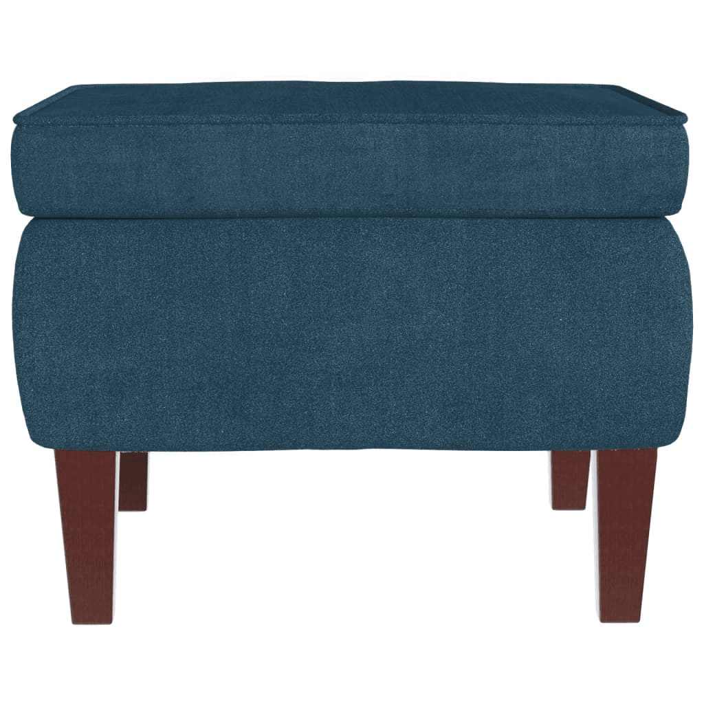 vidaXL Schommelstoel met oorleuning fluweel massief hout blauw