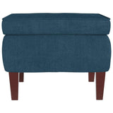 vidaXL Schommelstoel met oorleuning fluweel massief hout blauw