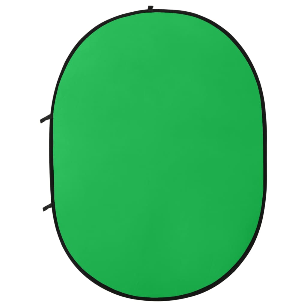 vidaXL Studio Collapsible Backdrop 2-in-1 Oval 200x150 cm Green and Blue