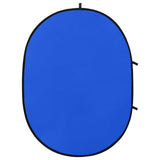 vidaXL Studio Collapsible Backdrop 2-in-1 Oval 200x150 cm Green and Blue