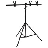 vidaXL Background Support T-shaped 91x60x(70-200) cm black