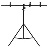 vidaXL Background Support T-shaped 91x60x(70-200) cm black