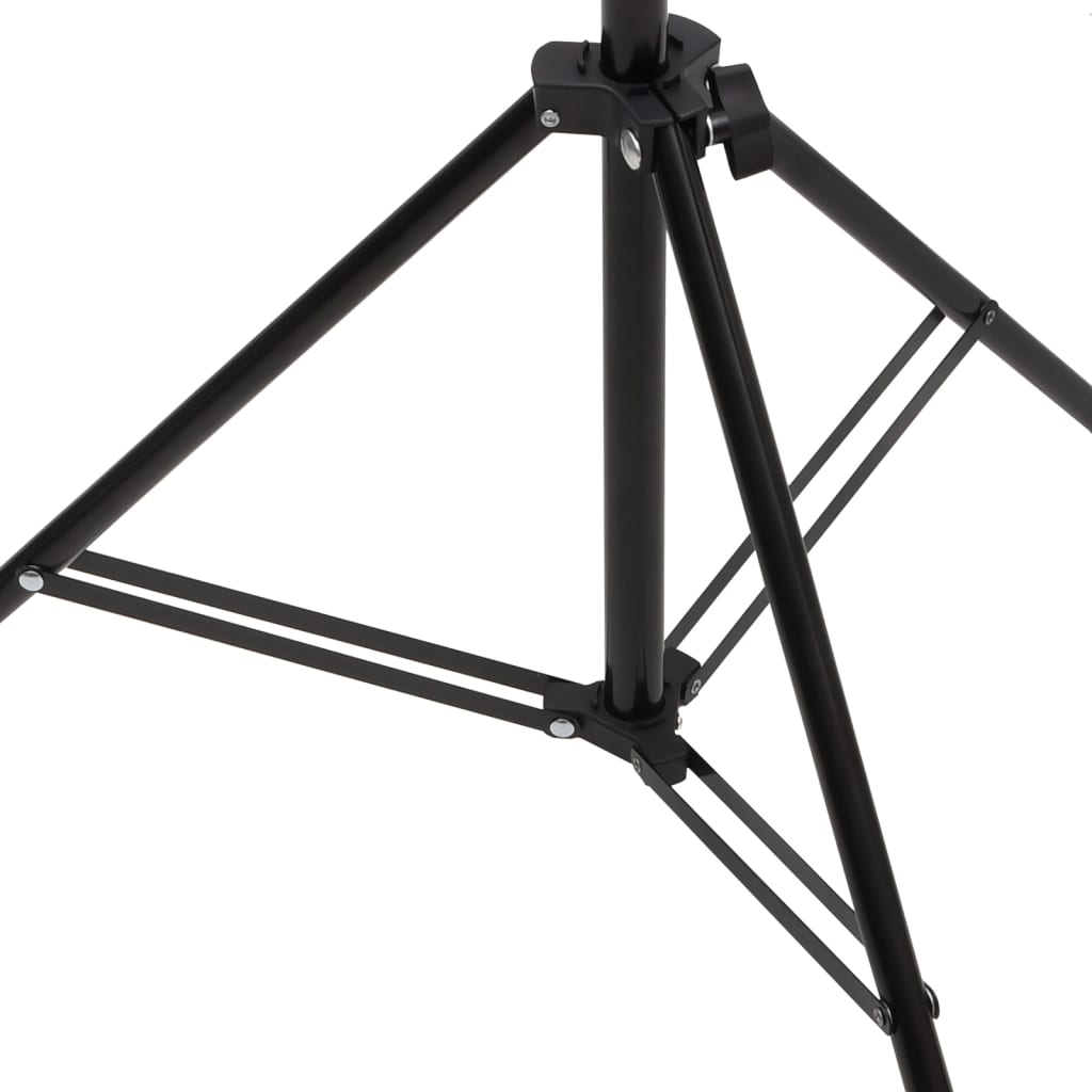 vidaXL Background Support T-shaped 91x60x(70-200) cm black