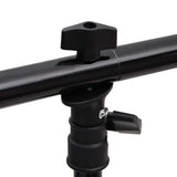 vidaXL Background Support T-shaped 91x60x(70-200) cm black