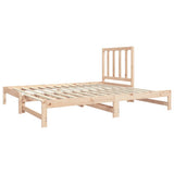 vidaXL Slaapbank uitschuifbaar massief grenenhout 2x(90x190) cm