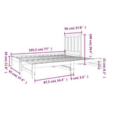 vidaXL Slaapbank uitschuifbaar massief grenenhout 2x(90x190) cm