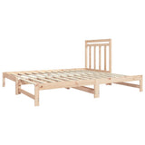 vidaXL Slaapbank uitschuifbaar massief grenenhout 2x(90x190) cm