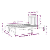 vidaXL Slaapbank uitschuifbaar massief grenenhout 2x(90x190) cm
