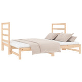 vidaXL Slaapbank uitschuifbaar massief grenenhout 2x(90x190) cm