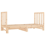 vidaXL Slaapbank uitschuifbaar massief grenenhout 2x(90x190) cm