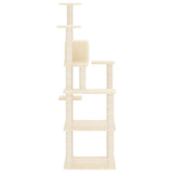 vidaXL Cat Tree with Sisal Scratching Posts 153 cm Cream