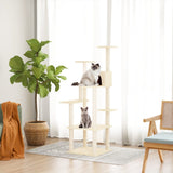 vidaXL Cat Tree with Sisal Scratching Posts 153 cm Cream