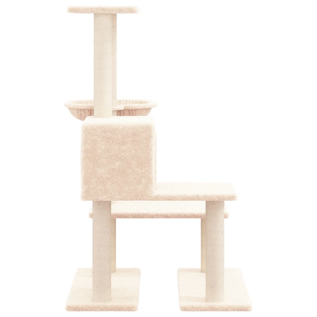 vidaXL Cat Tree with Sisal Scratching Posts 94.5 cm Cream