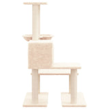 vidaXL Cat Tree with Sisal Scratching Posts 94.5 cm Cream