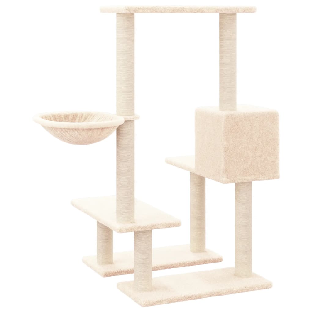 vidaXL Cat Tree with Sisal Scratching Posts 94.5 cm Cream