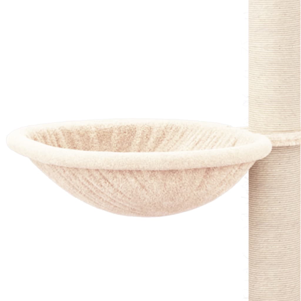 vidaXL Cat Tree with Sisal Scratching Posts 94.5 cm Cream