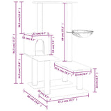 vidaXL Cat Tree with Sisal Scratching Posts 94.5 cm Cream