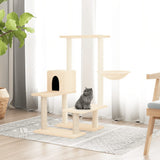 vidaXL Cat Tree with Sisal Scratching Posts 94.5 cm Cream