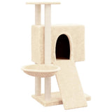 vidaXL Cat Tree with Sisal Scratching Posts 96 cm Cream