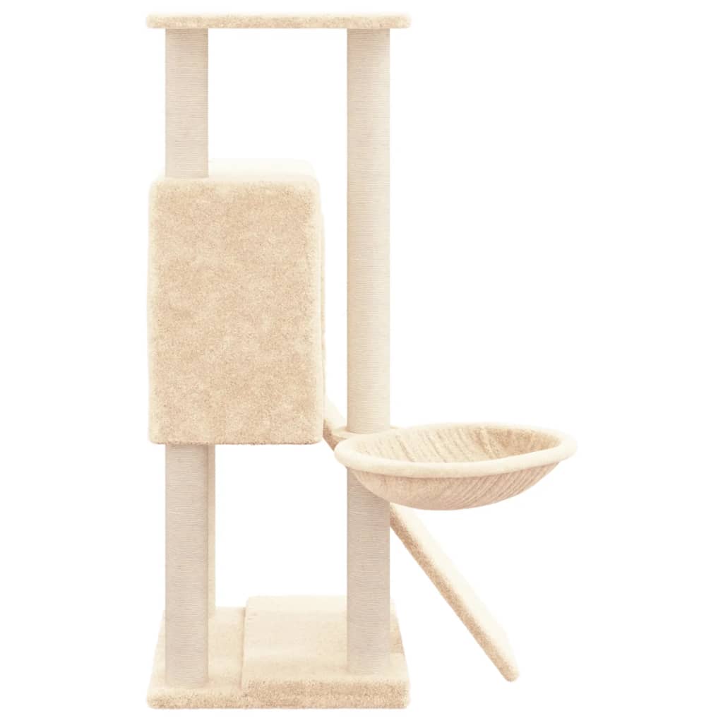 vidaXL Cat Tree with Sisal Scratching Posts 96 cm Cream